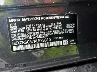 2019 BMW X5 xDrive40i with VIN 5UXCR6C57KLK88810, listed as a Copart auction lot 69993542 with 21,132 mi miles. Bid and sale history available at carsss.com. Image 13.
