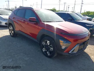 2024 Hyundai Kona SEL with VIN KM8HB3AB2RU144780, listed as a IAAI auction lot 42006519 with 19,568 mi miles. Bid and sale history available at carsss.com. Image 1.