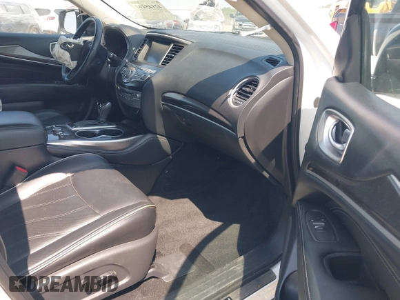 2019 Infiniti QX60 Luxe with VIN 5N1DL0MN7KC501009, listed as a IAAI auction lot 42145494 with 130,375 mi miles and . Bid and sale history available at DreamBid. Image 5.