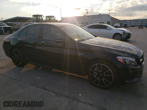2018 Mercedes-Benz C 43 AMG with VIN 55SWF6EB2JU257667, listed as a Copart auction lot 88147185 with Not Provided miles and Salvage Title. Bid and sale history available at carsss.com. Image 4.