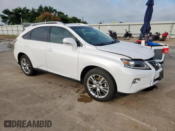 2013 Lexus RX 350 with VIN 2T2ZK1BA2DC102730, listed as a Copart auction lot 63911675 with 105,347 mi miles and Salvage title. Bid and sale history available at DreamBid. Image 4.