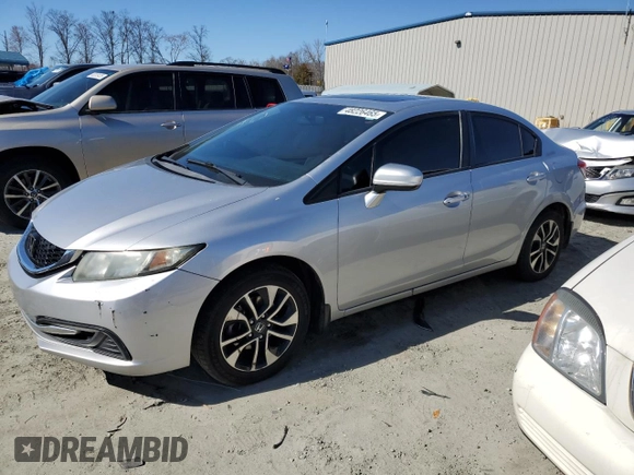 2014 Honda Civic Sedan EX with VIN 2HGFB2F82EH524932, listed as a Copart auction lot 48226465 with 203,561 mi miles and Salvage Title. Bid and sale history available at carsss.com. Image 1.