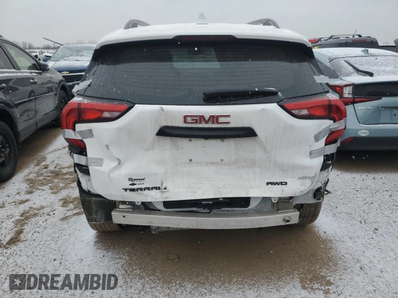 2021 GMC Terrain SLE with VIN 3GKALTEVXML369088, listed as a Copart auction lot 44967945 with 74,899 mi miles and Salvage Title. Bid and sale history available at carsss.com. Image 6.