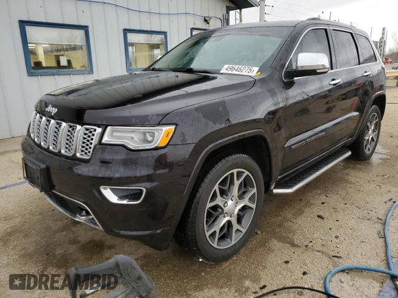2019 Jeep Grand Cherokee Overland with VIN 1C4RJFCG4KC678476, listed as a Copart auction lot 49646275 with 69,355 mi miles and Salvage Title. Bid and sale history available at carsss.com. Image 1.