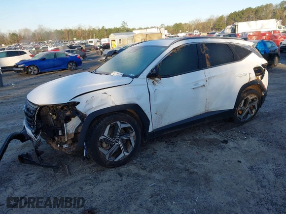 2023 Hyundai Tucson SEL with VIN 5NMJF3AE1PH268144, listed as a IAAI auction lot 41760960 with 58,613 mi miles and . Bid and sale history available at carsss.com. Image 2.