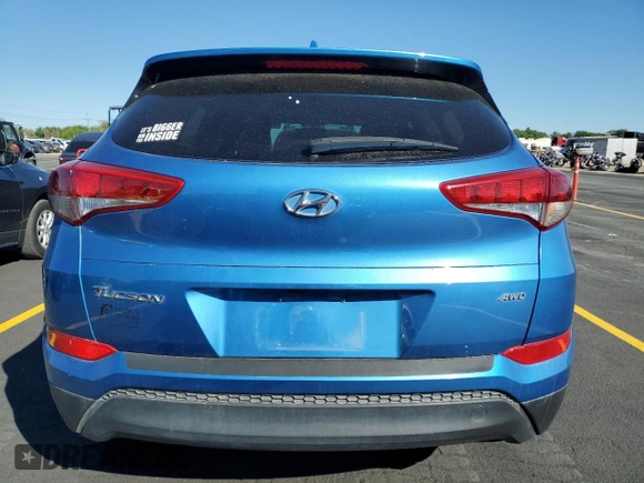 2018 Hyundai Tucson SEL with VIN KM8J3CA4XJU729384, listed as a Copart auction lot 59122875 with 34,150 mi miles and Salvage title. Bid and sale history available at DreamBid. Image 6.