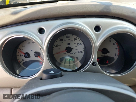 2002 Chrysler PT Cruiser Limited with VIN 3C8FY68B52T360073, listed as a Copart auction lot 71547344 with 55,866 mi miles and Salvage Title. Bid and sale history available at DreamBid. Image 9.