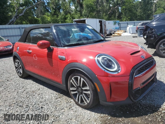 2024 MINI Convertible Cooper S with VIN WMW43DL09R3R36560, listed as a Copart auction lot 60325395 with 10,619 mi miles and Salvage title. Bid and sale history available at DreamBid. Image 4.