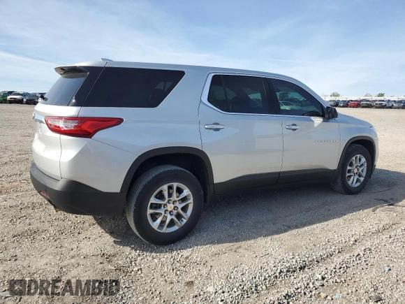 2021 Chevrolet Traverse LS z VIN 1GNERFKW9MJ226920, wystawiony jako Copart lot #53464255 z przebiegiem 75 609 mil mil oraz Szkoda całkowita • Salvage title. Historia ofert i sprzedaży dostępna na DreamBid. Obrazek 3.