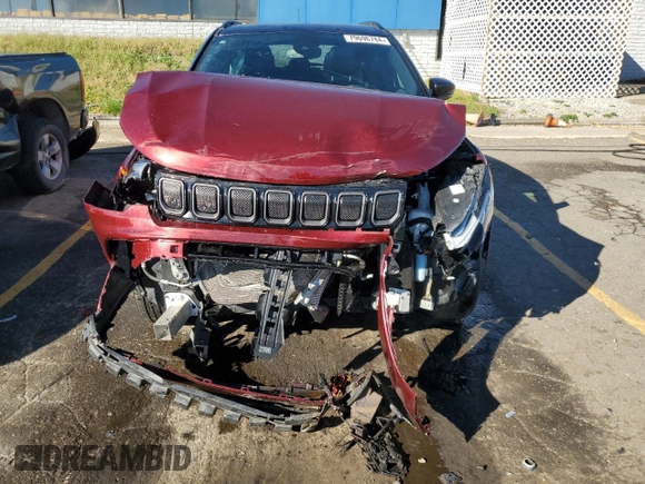 2022 Jeep Compass (RED) Edition with VIN 3C4NJDCB8NT180877, listed as a Copart auction lot 79696784 with 26,762 mi miles and Non repairable. Bid and sale history available at DreamBid. Image 5.