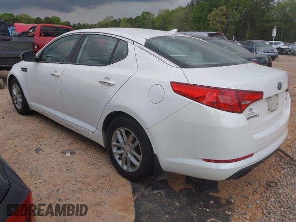 2013 Kia Optima LX with VIN KNAGM4A76D5374463, listed as a IAAI auction lot 42007879 with 167,445 mi miles. Bid and sale history available at carsss.com. Image 3.