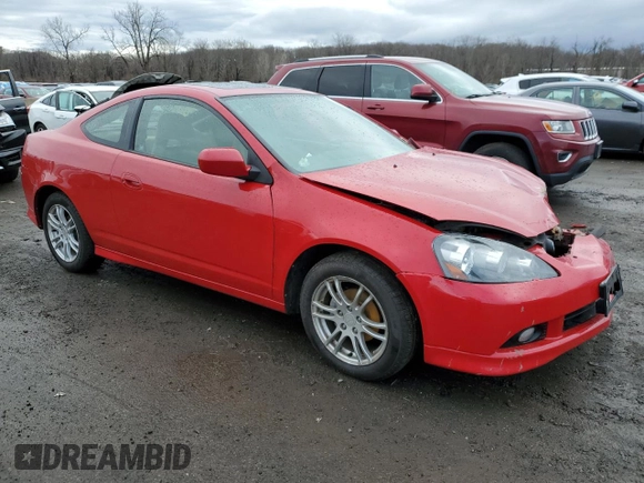 2005 Acura RSX with VIN JH4DC54835S007993, listed as a Copart auction lot 47951165 with 102,262 mi miles and Salvage Title. Bid and sale history available at carsss.com. Image 4.