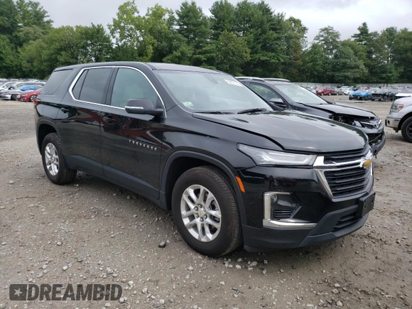 2023 Chevrolet Traverse LS with VIN 1GNEVFKW6PJ182195, listed as a Copart auction lot 66837634 with 26,560 mi miles and Salvage Title. Bid and sale history available at carsss.com. Image 4.