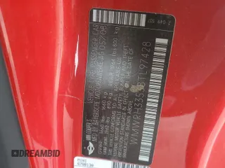 2008 MINI Convertible S with VIN WMWRH33538TL97428, listed as a Copart auction lot 87307084 with Not provided miles and Clean title. Bid and sale history available at DreamBid. Image 12.