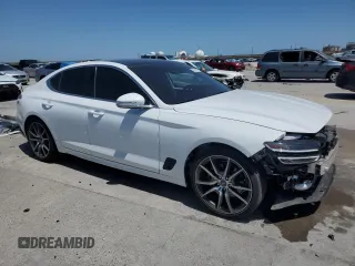 2022 Genesis G70 2.0T with VIN KMTG34TA6NU098521, listed as a Copart auction lot 55772275 with 30,439 mi miles and Salvage title. Bid and sale history available at DreamBid. Image 4.
