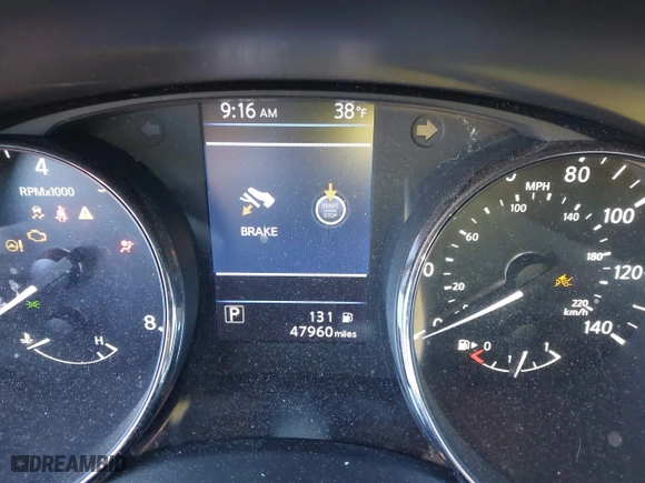 2018 Nissan Rogue S with VIN KNMAT2MV9JP619105, listed as a IAAI auction lot 41843613 with 47,960 mi miles. Bid and sale history available at carsss.com. Image 15.