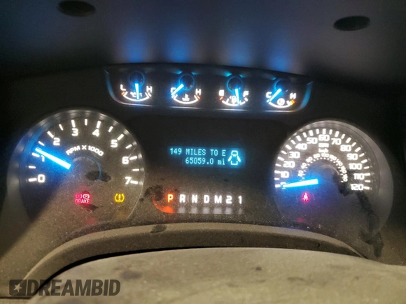 2014 Ford F-150 XL with VIN 1FTMF1EF8EFB92288, listed as a Copart auction lot 58770415 with 65,059 mi miles and Salvage title. Bid and sale history available at DreamBid. Image 9.