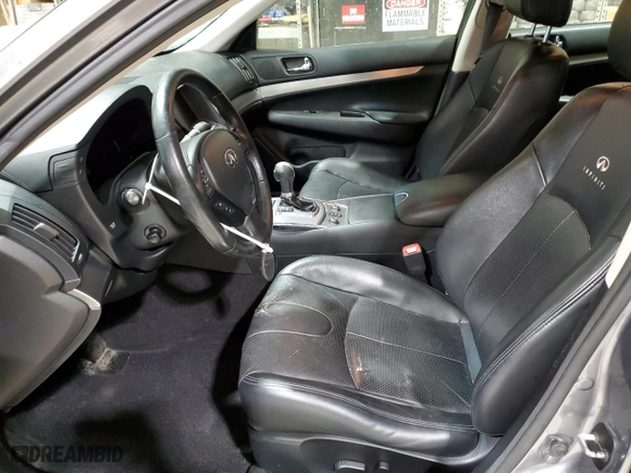 2010 Infiniti G37 Sedan x with VIN JN1CV6AR4AM456305, listed as a Copart auction lot 52458445 with 167,028 mi miles and Salvage Title. Bid and sale history available at carsss.com. Image 7.