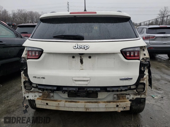 2018 Jeep Compass Altitude with VIN 3C4NJDBBXJT331696, listed as a Copart auction lot 44139355 with 107,443 mi miles and Salvage Title. Bid and sale history available at carsss.com. Image 6.