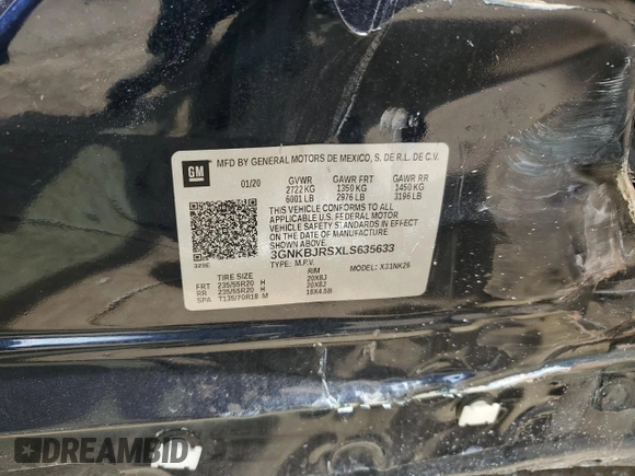 2020 Chevrolet Blazer LT z VIN 3GNKBJRSXLS635633, wystawiony jako Copart lot #58584645 z przebiegiem 21 642 mil mil oraz Szkoda całkowita • Salvage title. Historia ofert i sprzedaży dostępna na DreamBid. Obrazek 12.