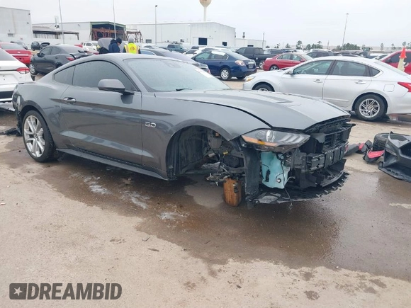 2022 Ford Mustang GT with VIN 1FA6P8CF5N5130618, listed as a IAAI auction lot 41392137 with 18,548 mi miles. Bid and sale history available at carsss.com. Image 1.