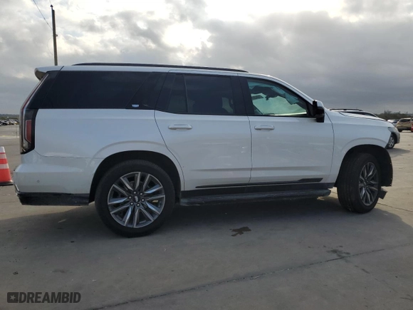 2021 Cadillac Escalade Sport Platinum with VIN 1GYS4GKL0MR447002, listed as a Copart auction lot 76842504 with 44,319 mi miles and Salvage Title. Bid and sale history available at carsss.com. Image 3.