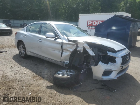 2020 Infiniti Q50 Pure with VIN JN1EV7AP6LM207293, listed as a Copart auction lot 60029065 with 43,872 mi miles and Salvage title. Bid and sale history available at DreamBid. Image 4.