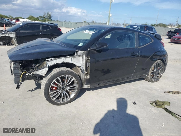 2019 Hyundai Veloster N with VIN KMHT36AH1KU001306, listed as a Copart auction lot 42715725 with 0 mi miles and Salvage Title. Bid and sale history available at carsss.com. Image 1.