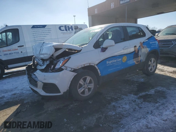 2017 Chevrolet Trax LS with VIN KL7CJNSB4HB128650, listed as a Copart auction lot 46163455 with 61,652 mi miles and Salvage Title. Bid and sale history available at carsss.com. Image 1.