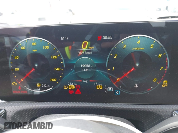2021 Mercedes-Benz A 220 with VIN W1K3G4EBXMJ268649, listed as a IAAI auction lot 41735225 with 19,056 mi miles and . Bid and sale history available at DreamBid. Image 7.
