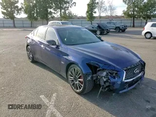 2019 Infiniti Q50 RED SPORT 400 with VIN JN1FV7AP1KM780024, listed as a Copart auction lot 86755684 with 96,108 mi miles and Salvage Title. Bid and sale history available at carsss.com. Image 10.