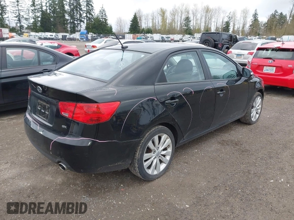 2010 Kia Forte SX with VIN KNAFW4A38A5123068, listed as a IAAI auction lot 41934416 with 95,097 mi miles. Bid and sale history available at carsss.com. Image 4.