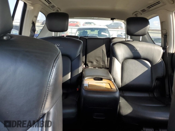 2012 Infiniti QX56 7-passenger with VIN JN8AZ2NE4C9020833, listed as a Copart auction lot 80353974 with 201,872 mi miles and Salvage Title. Bid and sale history available at carsss.com. Image 10.