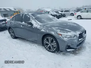 2020 Infiniti Q50 3.0t SPORT with VIN JN1EV7AR3LM250765, listed as a IAAI auction lot 41345677 with 55,670 mi miles. Bid and sale history available at carsss.com. Image 1.