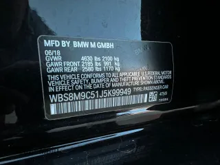 2018 BMW M3 with VIN WBS8M9C51J5K99949, listed as a Copart auction lot 42874973 with 44,383 mi miles. Bid and sale history available at carsss.com. Image 10.