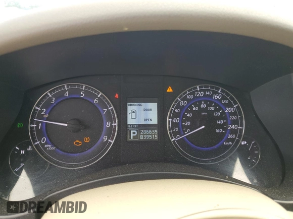 2012 Infiniti EX Journey with VIN JN1AJ0HR0CM452731, listed as a Copart auction lot 62950095 with 286,639 mi miles and Clean title. Bid and sale history available at DreamBid. Image 9.