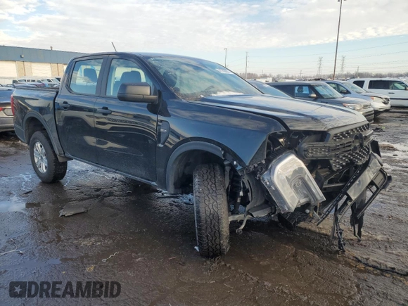 2024 Ford Ranger XL with VIN 1FTER4PH1RLE55028, listed as a Copart auction lot 41743005 with 2,210 mi miles and Clean Title. Bid and sale history available at carsss.com. Image 4.