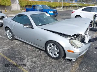 2001 Mercedes-Benz SLK 230 Kompressor with VIN WDBKK49F21F184632, listed as a IAAI auction lot 41746350 with 130,281 mi miles and . Bid and sale history available at DreamBid. Image 1.