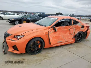 2015 Lexus RC F with VIN JTHHP5BC5F5003957, listed as a Copart auction lot 45587535 with 0 mi miles and Salvage Title. Bid and sale history available at carsss.com. Image 1.