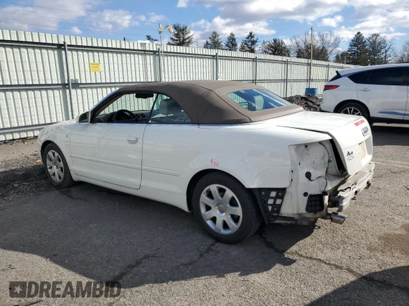 2004 Audi A4 3.0L with VIN WAUDT48H14K011915, listed as a Copart auction lot 45572975 with 128,648 mi miles and Salvage Title. Bid and sale history available at carsss.com. Image 2.