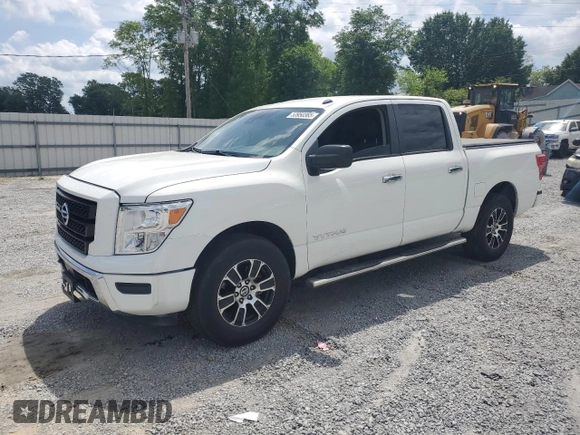 2021 Nissan Titan SV with VIN 1N6AA1ECXMN528984, listed as a Copart auction lot 53950365 with 64,474 mi miles and Salvage title. Bid and sale history available at DreamBid. Image 1.