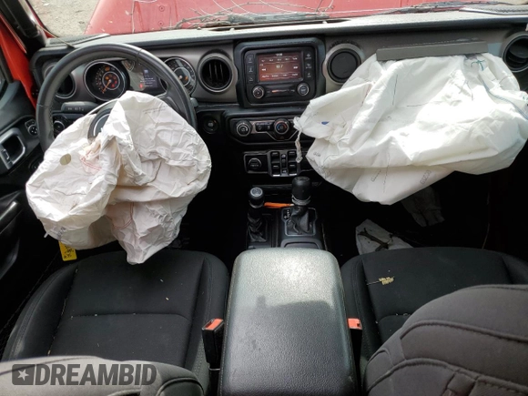 2020 Jeep Wrangler Unlimited Sport S with VIN 1C4HJXDN2LW279810, listed as a Copart auction lot 78827454 with 106,667 mi miles and Salvage title. Bid and sale history available at DreamBid. Image 8.