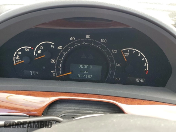 2006 Mercedes-Benz S 320/430/500 with VIN WDBNG70J96A473643, listed as a Copart auction lot 49744415 with 77,187 mi miles and Salvage Title. Bid and sale history available at DreamBid. Image 9.