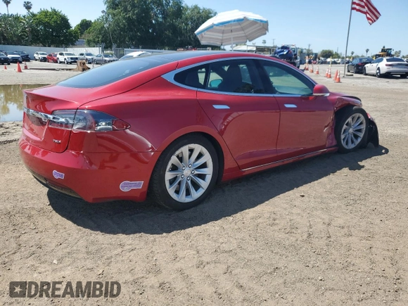 2018 Tesla Model S 75D with VIN 5YJSA1E20JF297943, listed as a Copart auction lot 52164325 with 46,051 mi miles and Salvage title. Bid and sale history available at DreamBid. Image 3.