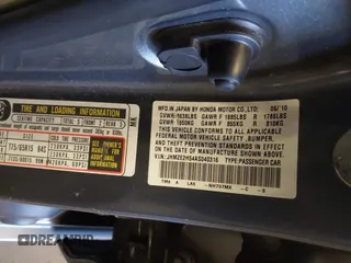 2010 Honda Insight LX with VIN JHMZE2H54AS040316, listed as a IAAI auction lot 41572246 with 142,850 mi miles and . Bid and sale history available at DreamBid. Image 9.