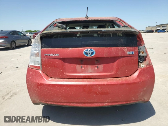 2011 Toyota Prius I with VIN JTDKN3DU3B1467807, listed as a Copart auction lot 52261185 with 209,111 mi miles and Salvage Title. Bid and sale history available at carsss.com. Image 6.