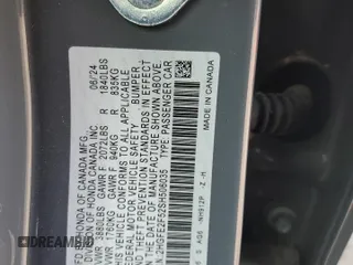 2025 Honda Civic Sport with VIN 2HGFE2F52SH506035, listed as a Copart auction lot 54035805 with 11,141 mi miles and Salvage title. Bid and sale history available at DreamBid. Image 12.