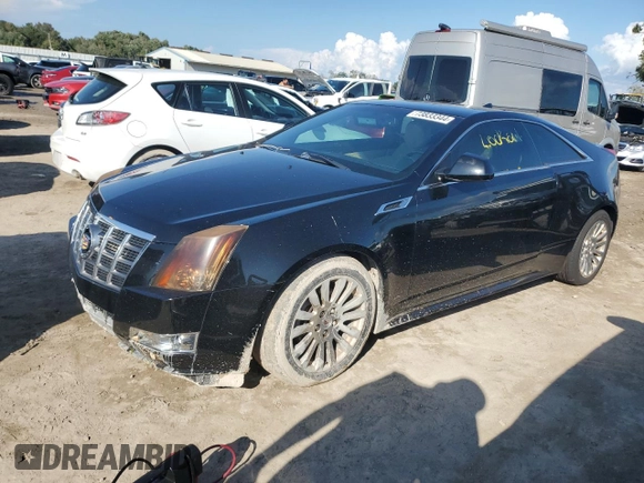2012 Cadillac CTS Coupe Performance with VIN 1G6DL1E31C0111827, listed as a Copart auction lot 73833344 with 0 mi miles and Salvage Title. Bid and sale history available at carsss.com. Image 1.