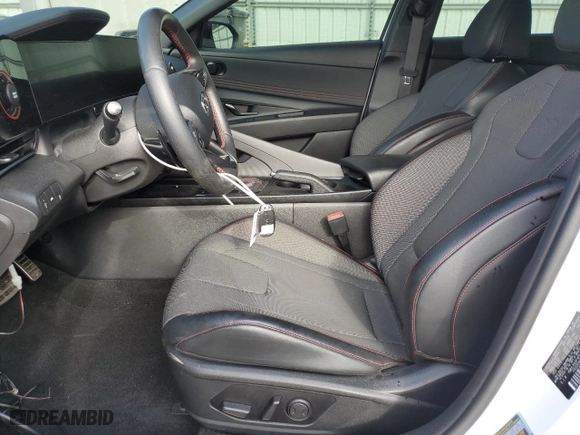 2023 Hyundai Elantra N Line with VIN KMHLR4AFXPU417525, listed as a Copart auction lot 44341815 with 39,796 mi miles and Salvage Title. Bid and sale history available at carsss.com. Image 7.