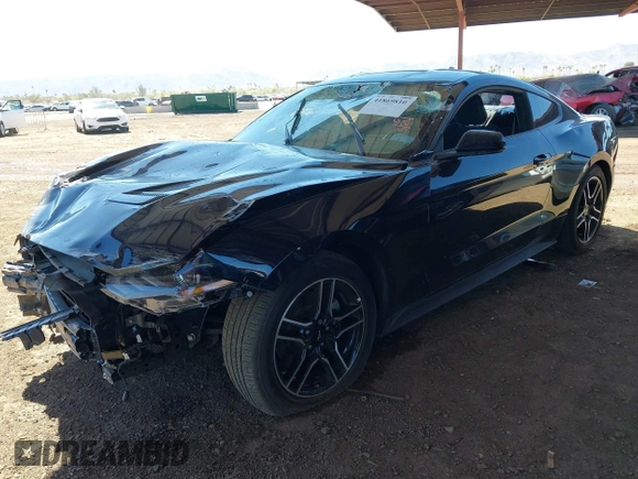 2021 Ford Mustang EcoBoost with VIN 1FA6P8TH2M5104154, listed as a IAAI auction lot 41869810 with 15,561 mi miles and . Bid and sale history available at DreamBid. Image 2.